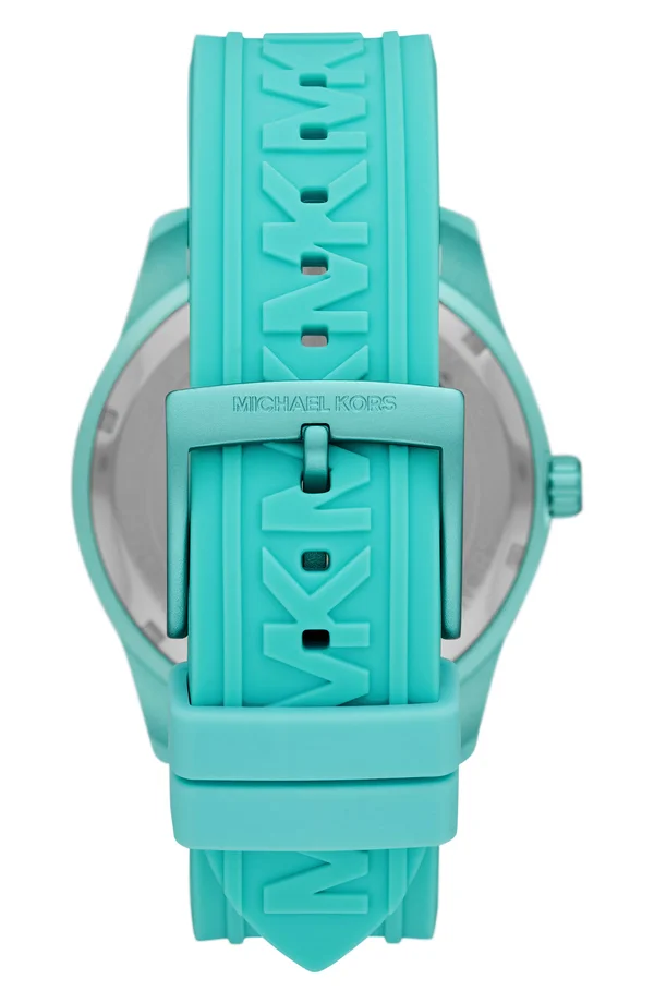 Michael Kors Women's Maddye Aqua Silicone Strap Watch 43mm - Blue