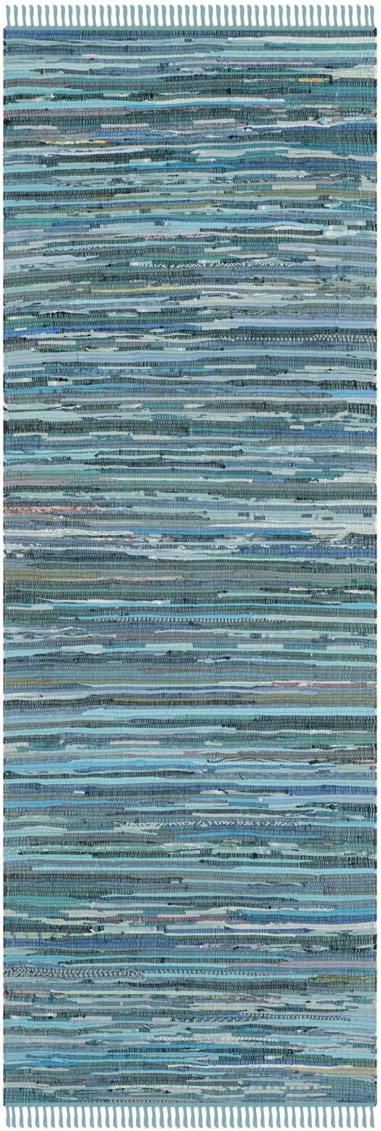 Safavieh Rag Rug RAR121B 2&3x22 x 14&0x22 Runner Blue, Multi Area Rug