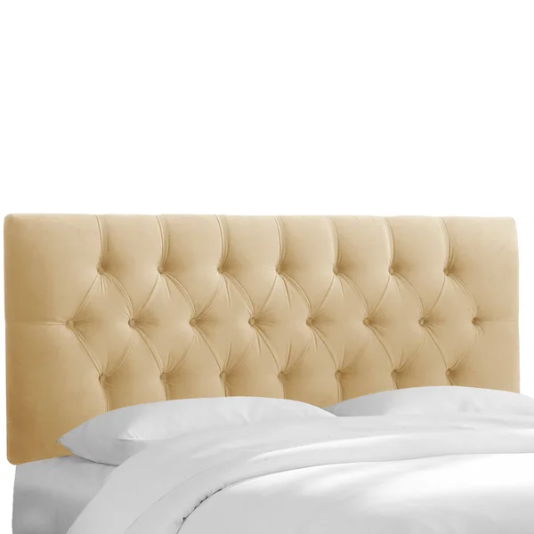 Skyline Furniture Buckwheat Velvet Tufted Headboard California King