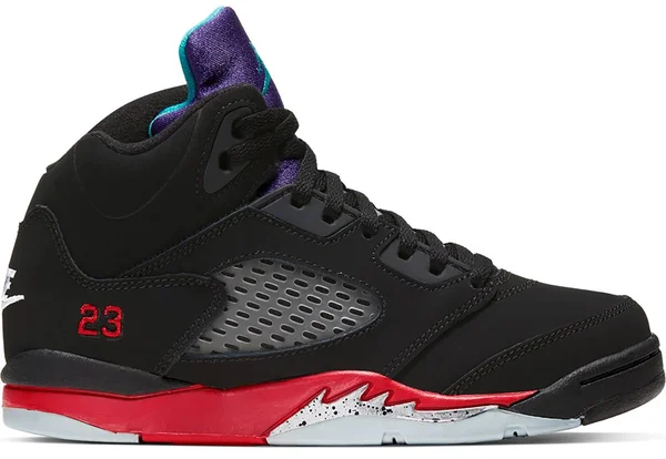 Little Kids& Air Jordan Retro 5 Basketball Shoes - 12.0, Black