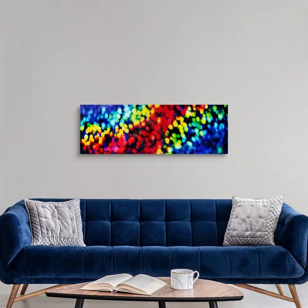 Close-up of Abstract Colorful Lights - Large Solid-Faced Canvas Wall Art Print, Great Big Canvas