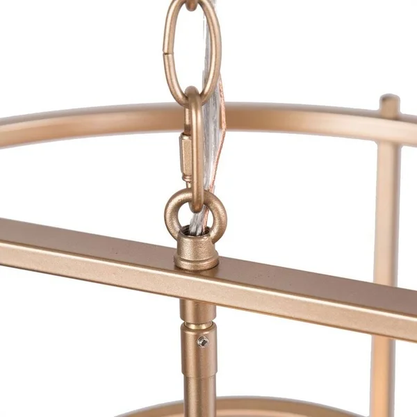 Modern Glam 3-Light Cylinder Gold Chandelier Dining/ Living Room Pendant - D14x22x H 19.5x22