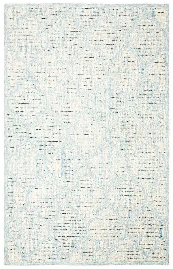 Safavieh 9& x 12& Abstract ABT474K Ivory - Turquoise Rug