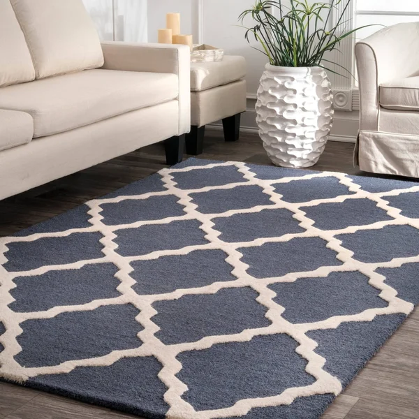 nuLOOM Hand Hooked Marrakech Trellis Rug - Pink