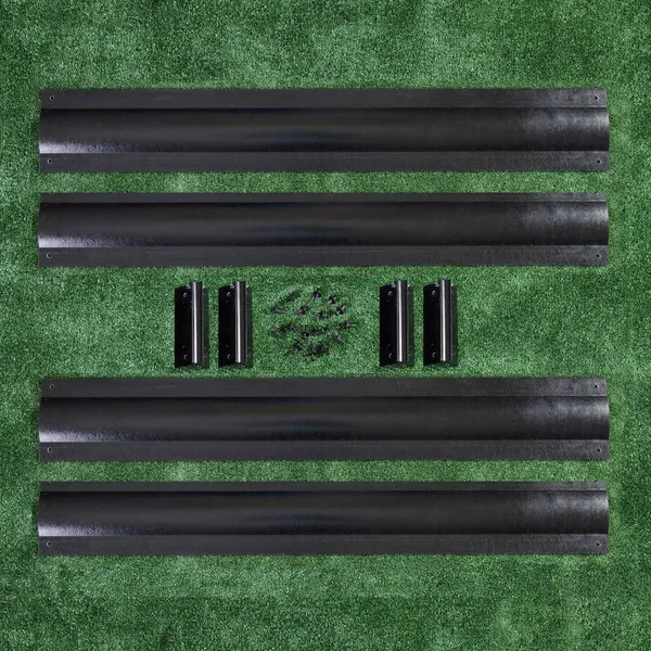 Fiberedge Raised Garden Bed 42x22 x 42x22 x 6x22 Black Fiberglass