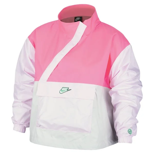 Nike Womens Icon Clash Anorak-Plus Size - Hyper Pink/Light Bone/Pink Foam