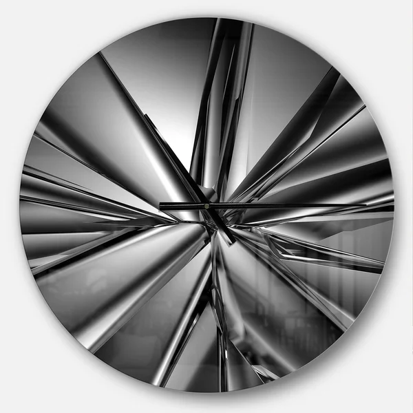 Designart &Futuristic Crystal Background& Oversized Modern Wall Clock - 29 in. Wide x 29 in. High