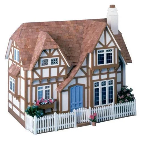Greenleaf Glencroft Dollhouse Kit - 1 inch Scale - Size: Medium, Brown
