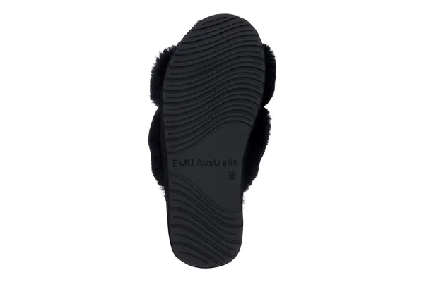 Emu Women's Mayberry Spa Slipper, Size: 5, Black Sheepskin