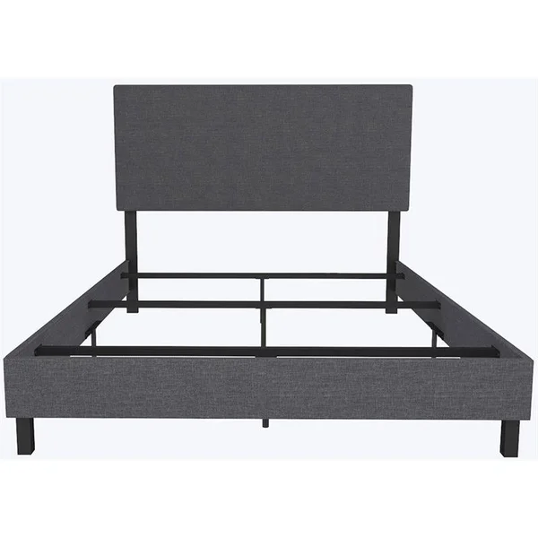 Pemberly Row Upholstered Queen Panel Bed in Gray - PR-4753-1711875