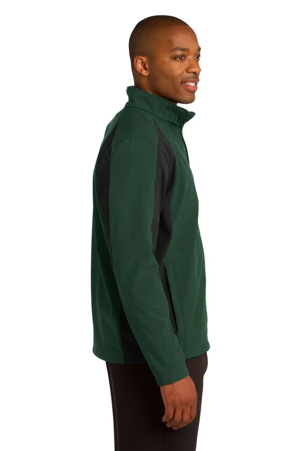 Sport-Tek ST970 Colorblock Soft Shell Jacket - Forest Green/Black 2XL