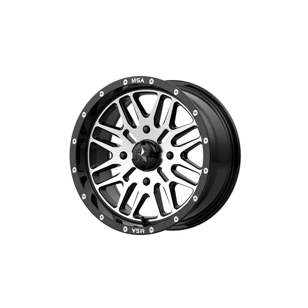 MSA Offroad Wheels M38 Brute 24x7 4x156 +10mm Black/Machined Wheel Rim