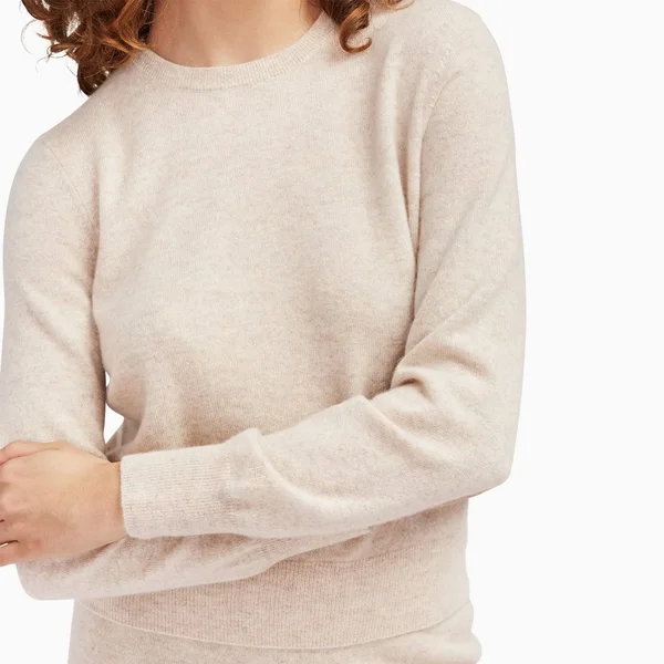 The Essential Cashmere Sweater Womens White, Xxs by NAADAM