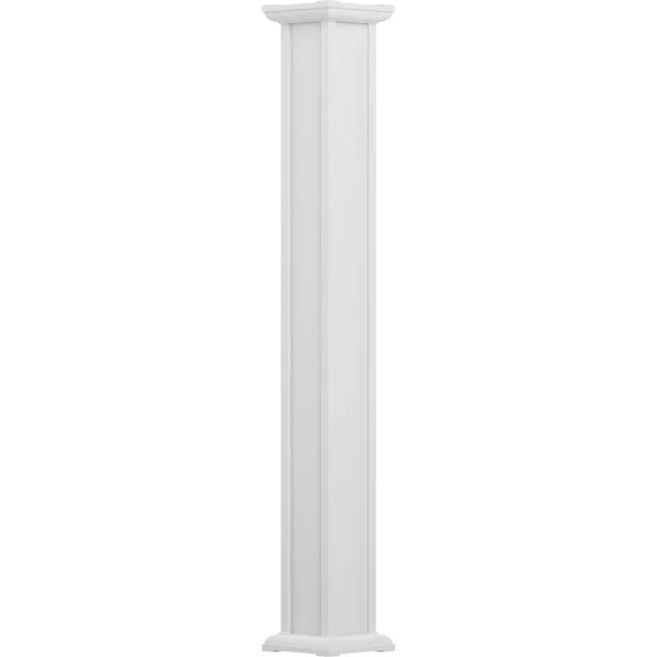 AFCO - Industries EA0812INPSAACAC 8x22 x 12& Endura-Aluminum Acadian Style Column, Square Shaft (FOR Post Wrap Installation), Non