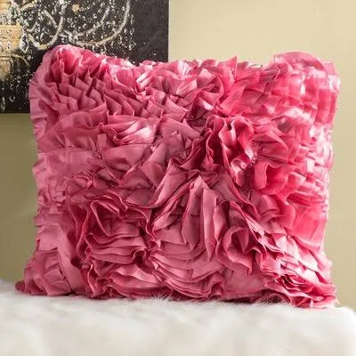 Zetilla Throw Pillow House of Hampton Color: Bright Pink - Size: 22x22 H x 22x22 W x 4x22 D