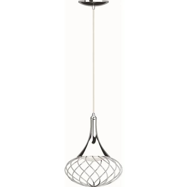 Volume Lighting 1-Light LED Indoor Chrome Hanging Mini Pendant