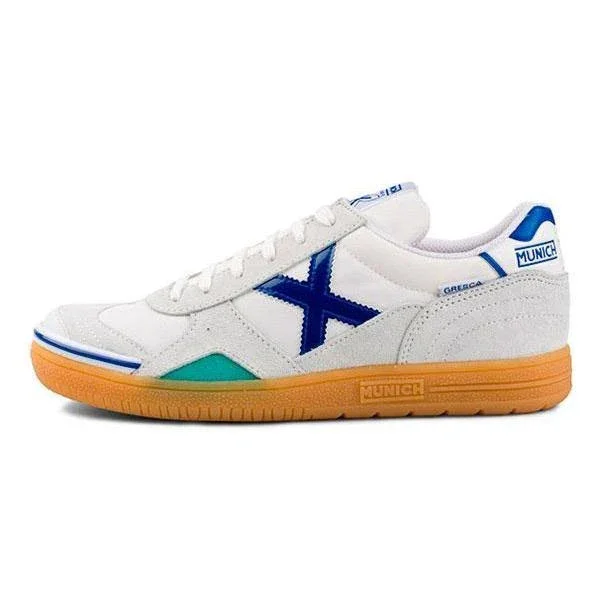 Munich - Gresca 604 - Indoor Soccer/Futsal Shoe - White/Blue