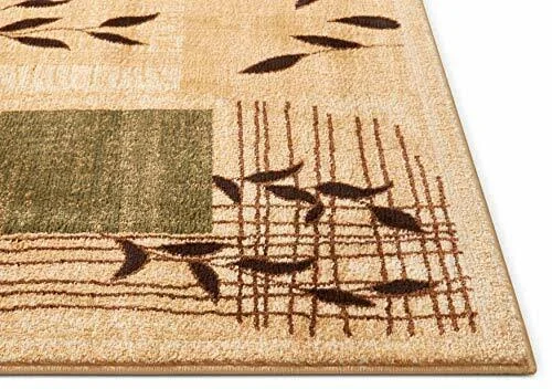 Great Forest Ivory Floral Nature Modern Formal Rug 3x10 ( 0.6m x 2.7m Runner ) Easy to Clean Stain - Fade Resistant Shed Free Tr