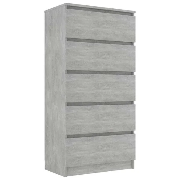 vidaXL Drawer Sideboard Concrete Gray 23.6x22x13.7x22x47.6x22 Chipboard