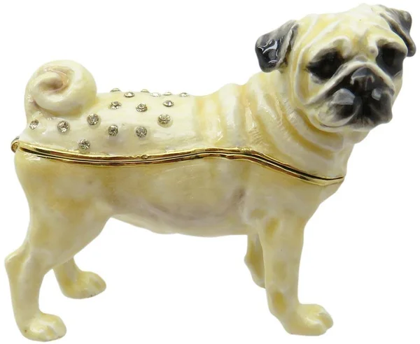 Pug Jeweled Trinket Box with Swarovski Crystals.