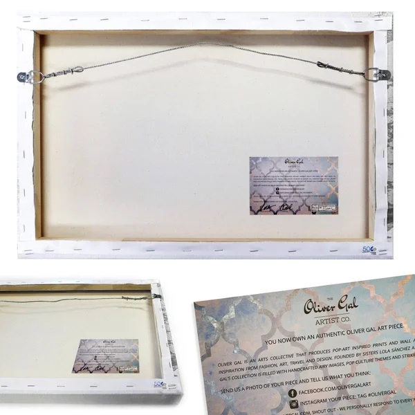 Oliver Gal White Wings of Angel Amethyst Fashion Canvas