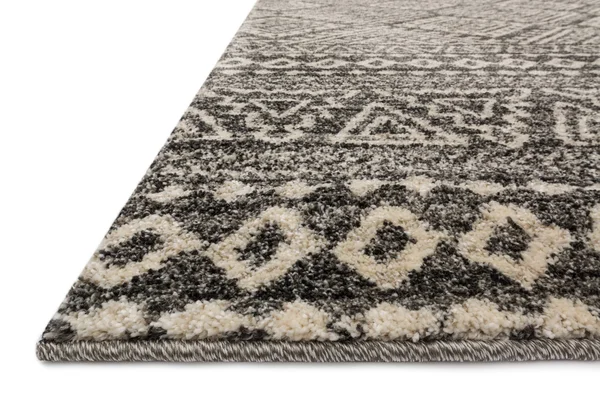 Loloi Emory EB-08 9&2x22 x 12&7x22 Graphite, Ivory Rug