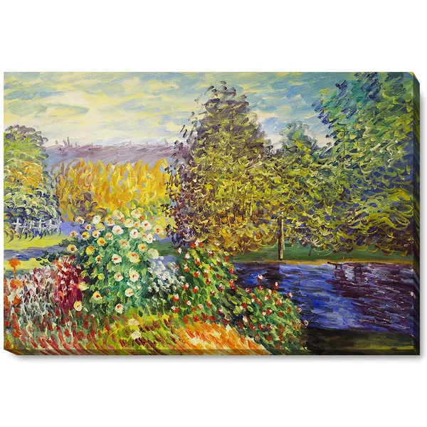 La Pastiche Claude Monet &Corner of The Garden at Montgeron& Canvas Art
