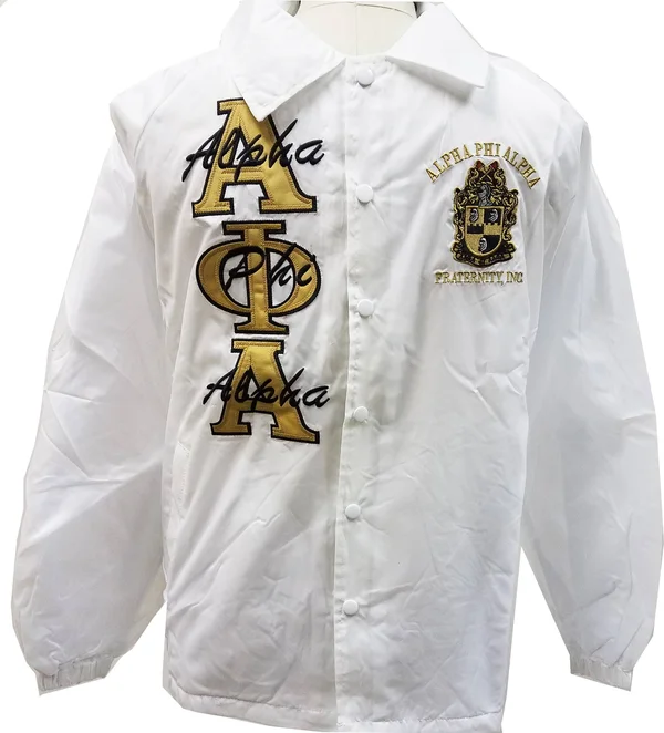 Buffalo Dallas Alpha Phi Alpha Mens Crossing Line Jacket [White - L]