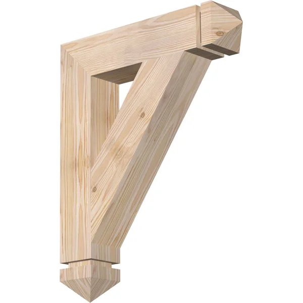 Ekena Millwork BKT04X18X22TRA03SDF 3 1/2x22W x 18x22D x 22x22H Traditional Arts & Crafts Smooth BRACKET, Douglas Fir