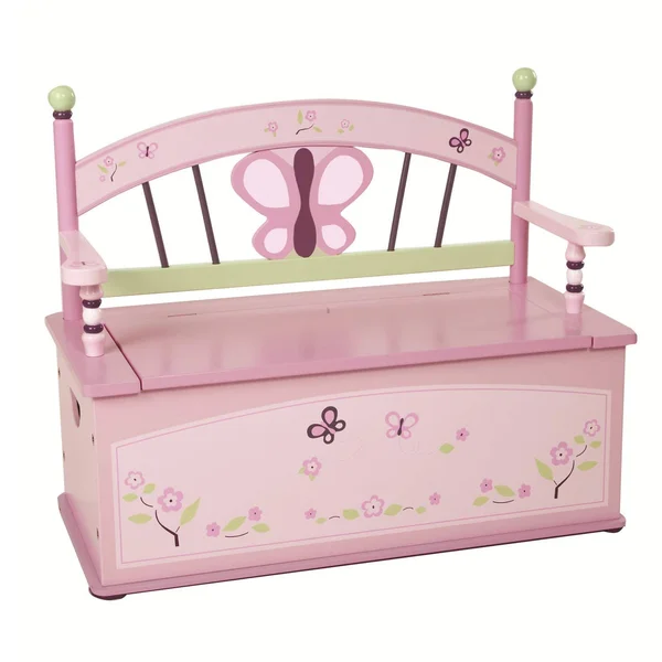 Levels of Discovery Sugar Plum Kid's Storage Bench, Pink