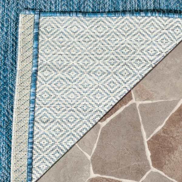 Safavieh 2&-3x22 x 10& Courtyard CY8520-37122 Aqua, Aqua Rug