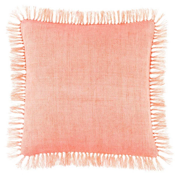 Pine Cone Hill Laundered Linen Coral Decorative Pillow Lumbar 15x22 x 3x22