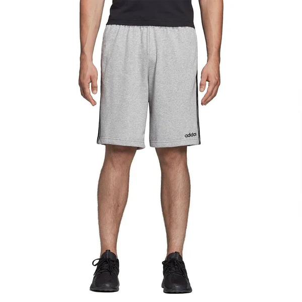Adidas Essentials 3 Stripes Short Small Grey Heather Shorts Men's