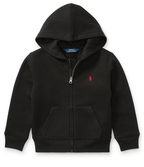 Polo Ralph Lauren Little Boys Full Zip Hoodie - Black 5