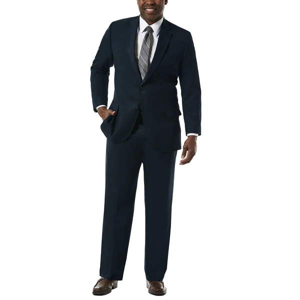 Big & Tall J.M. Haggar Premium Classic-Fit Sharkskin Stretch Suit Jacket - Dark Navy - 50 Short