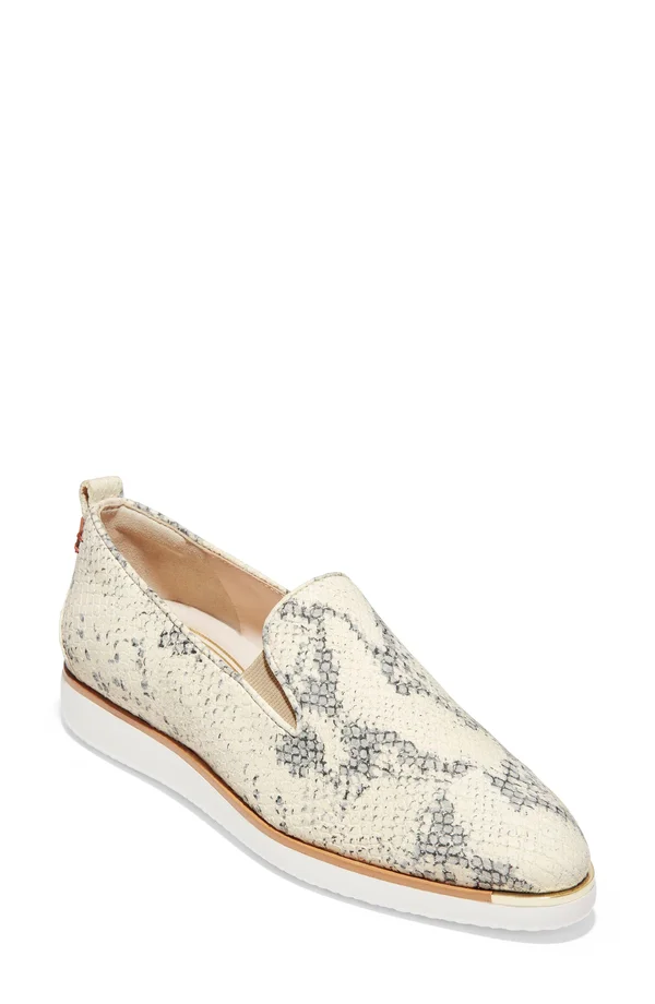 Cole Haan Grand Ambition Python Print Leather Slip on Sneakers - 6.5M