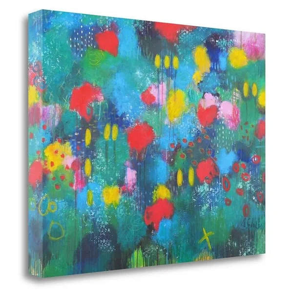 Tangletown Fine Art 'Hide and Seek' Print on Wrapped Canvas, Green