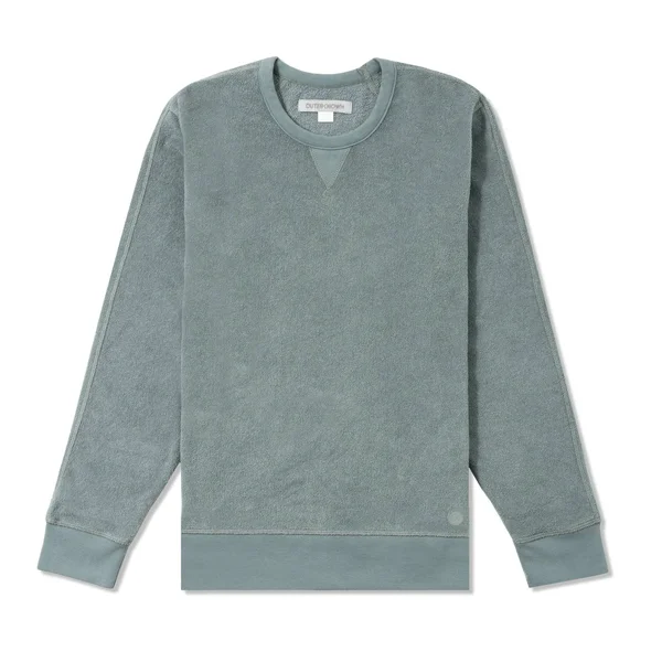 Outerknown Hightide Crew, Men's Sweatshirts, Ash Blue, L