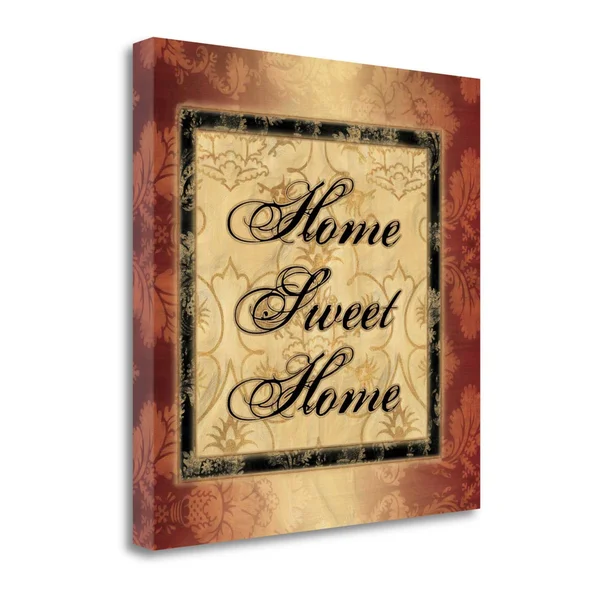 Tangletown Fine Art Home Sweet Home by Piper Ballantyne - Giclee Print on Wrap Canvas, 24x22x24x22