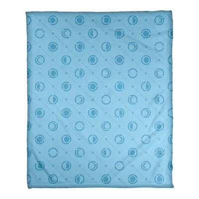 Moon Phases Fleece Blanket East Urban Home Size: 50x22 W x 60x22 L - Color: Medium Teal