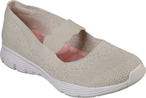 Women's Skechers Seager Power Hitter Mary Jane - Size: 5.5, Natural