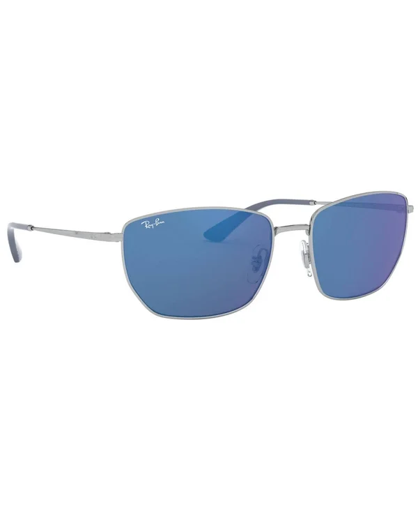 Ray-Ban RB3653 003/55 Silver Square Sunglasses