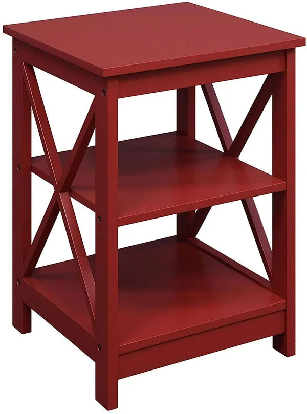 Convenience Concepts Oxford End Table Cranberry Red