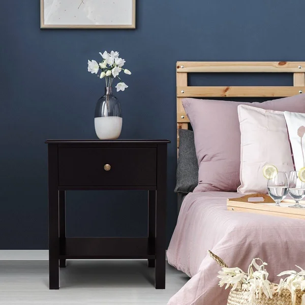 Brown Nightstand End Table - 18x22 x 15x22 x 23 (L x W x H), 18" x 15" x 23 "