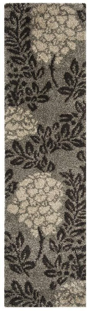 Safavieh Florida Shag Smoke/Dark Brown 2 ft. 3 in. x 8 ft. Runner Rug