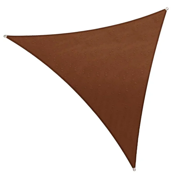 ColourTree 16 ft. x 16 ft. 220 GSM Waterproof Brown Triangle Sun Shade Sail Screen Canopy - Outdoor Patio and Pergola Cover