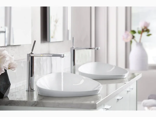 Kohler 73053-4-CP Composed Tall Single-Handle Bathroom Sink Faucet with Joystick Handle - Polished Chrome