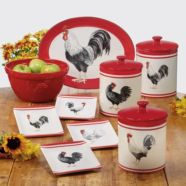 Certified International Homestead Rooster 3-Pc. Canister Set