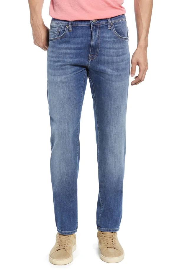 Mavi Jeans Jake Slim in Mid Foggy Williamsburg Jeans - Blue