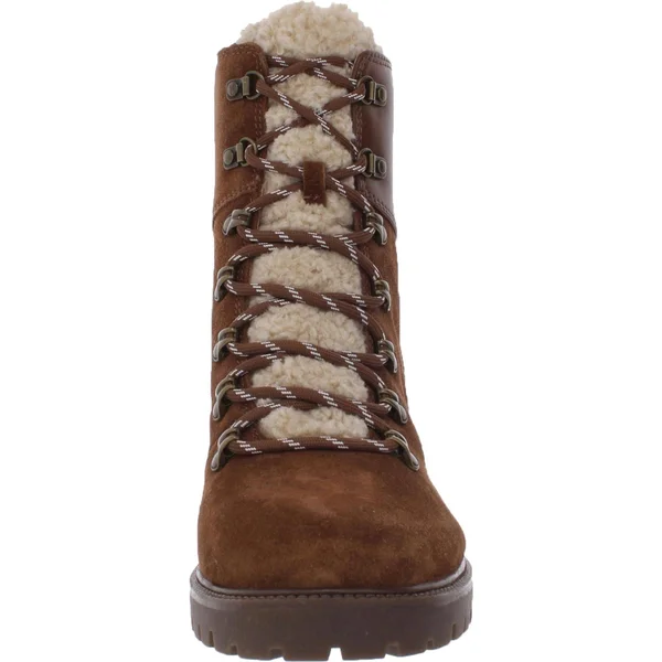 Tommy Hilfiger Lamere Womens Suede Almond Toe Booties, Medium Green